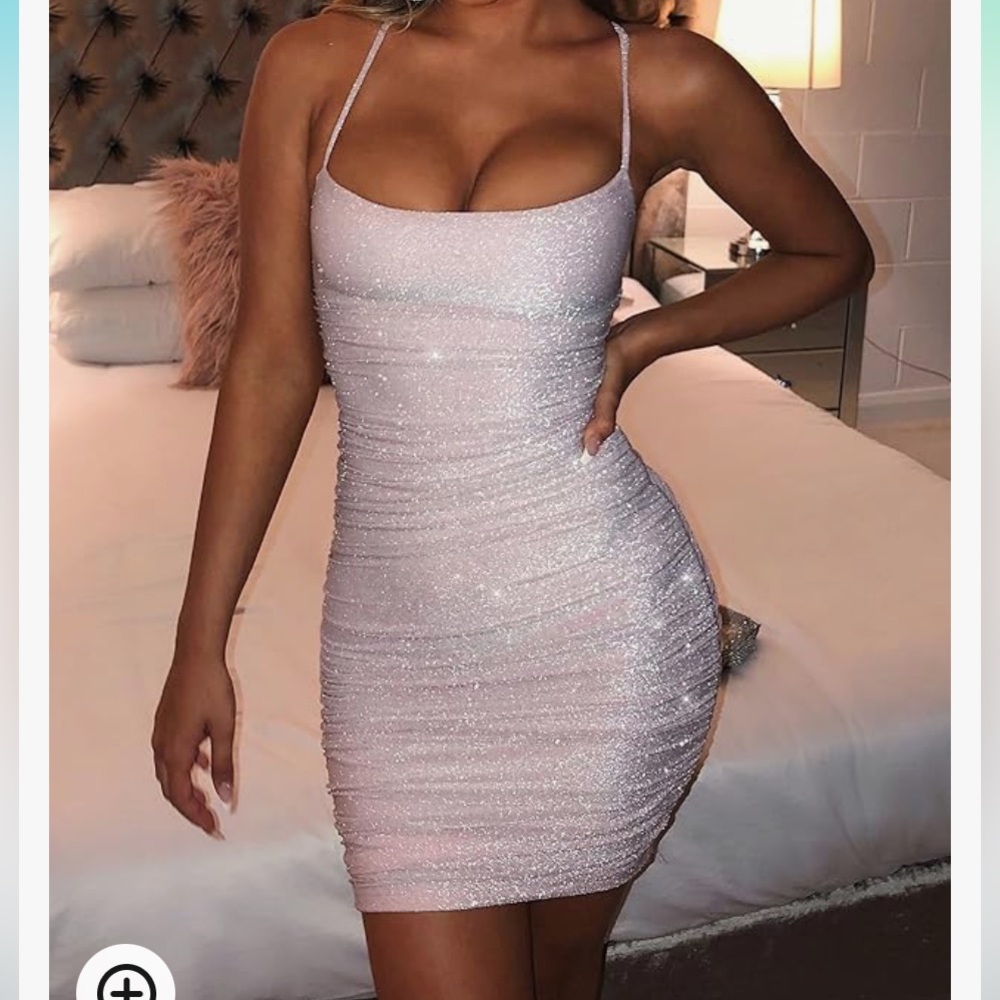 Women's Sexy Glitter Bandage Wrap Dress